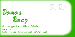 domos racz business card